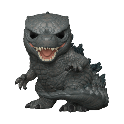 Figura colecionável de Godzilla cinzenta com textura de escamas