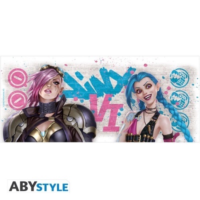 Duas personagens femininas ilustradas com grafitti colorido no fundo e logótipo ABYSTYLE