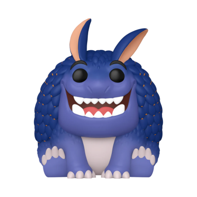 Figurine de vinil azul de monstro sorridente com orelhas grandes