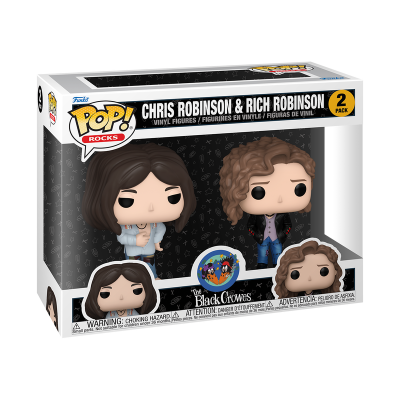 Caixa de bonecos Funko Pop! Chris Robinson & Rich Robinson da banda The Black Crowes