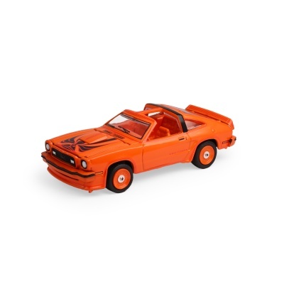 Carro de brinquedo laranja KING COBRA com capota removível e decalques pretos