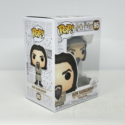 Figura POP! Igor Karkaroff Harry Potter 95 em caixa branca com janela transparente