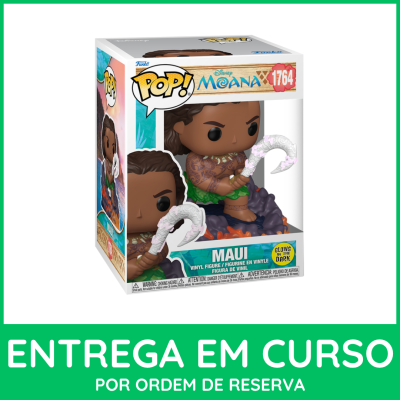 Figura Funko Pop Maui Moana vinil na caixa