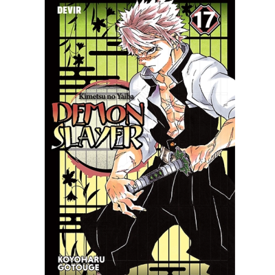 Capa do manga Demon Slayer volume 17 com personagem segurando katana
