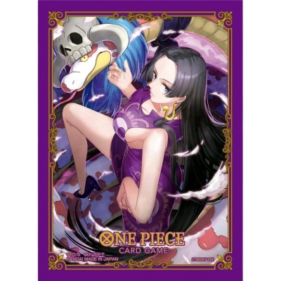 Carta de jogo One Piece com personagem feminina e dragão em fundo roxo