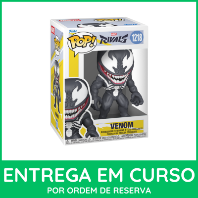 Funko Pop! Marvel Rivals Venom vinil preto e branco em caixa