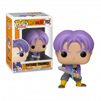 Figura Funko Pop Future Trunks de Dragon Ball Z com espada em embalagem