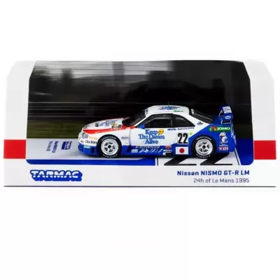 Miniatura de carro Nissan NISMO GT-R LM das 24h de Le Mans 1995 em caixa