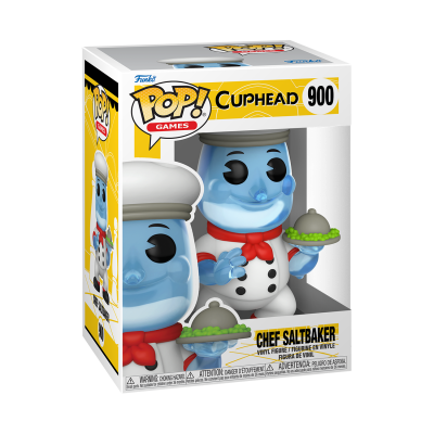 Boneco Funko Pop Chef Saltbaker azul com uniforme de chef na caixa