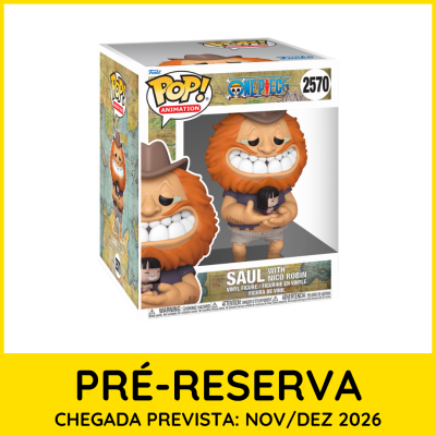 Embalagem de figura Funko POP! Animation One Piece Saul com Nico Robin número 2570