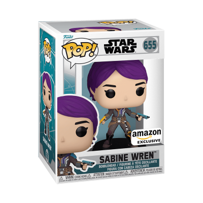Boneco Funko Pop! Sabine Wren Star Wars 655 em embalagem