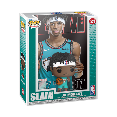 Figura Funko Pop Ja Morant com camisola azul turquesa de basquetebol na caixa