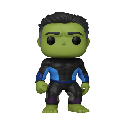 Figura Funko Pop do Hulk verde com roupa preta e azul