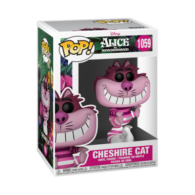 Figura vinil Pop! Gato Risonho Alice no País das Maravilhas na embalagem