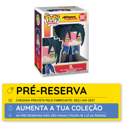 Figura de vinil Funko Pop! Animation D. Cyberpunk Edgerunners II na caixa