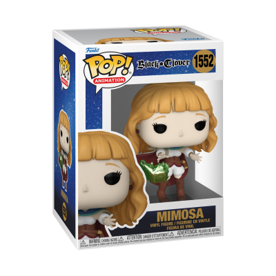 Boneco Mimosa Funko Pop! Animation número 1552 em embalagem branca e azul