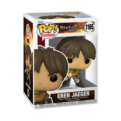 Funko Pop! Attack on Titan Eren Jaeger, caixa branca número 1165
