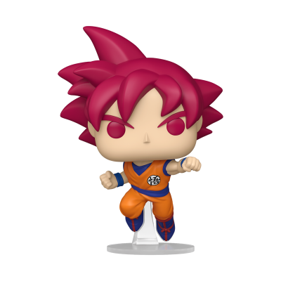 Figura Funko Pop de personagem com cabelo vermelho e fato laranja e azul