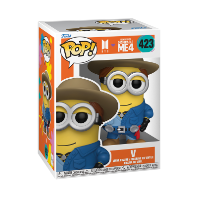 Figura Funko Pop! Minion V de Despicable Me 4 na caixa