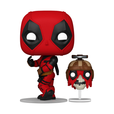 Funko Pop Deadpool com cabeça extra e capacete