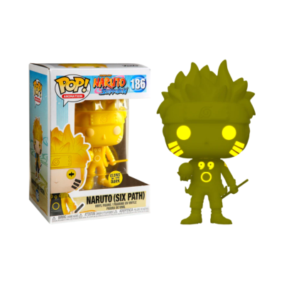 Figura Funko Pop de Naruto Shippuden número 186 em verde fluorescente com caixa