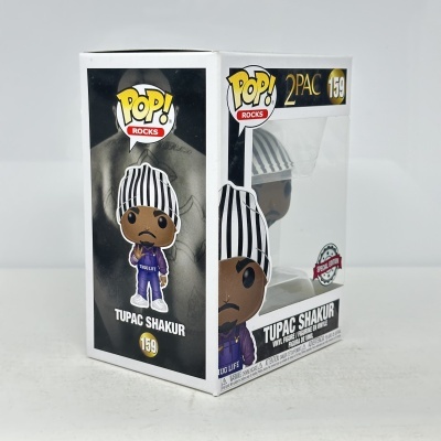 Caixa de figura de vinil Pop! Rocks 2PAC número 159 com personagem Tupac Shakur