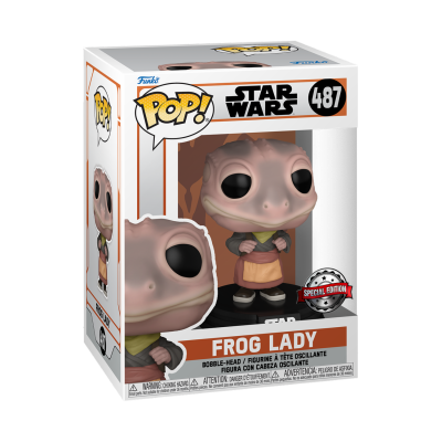 Embalagem Funko Pop! Star Wars Frog Lady número 487