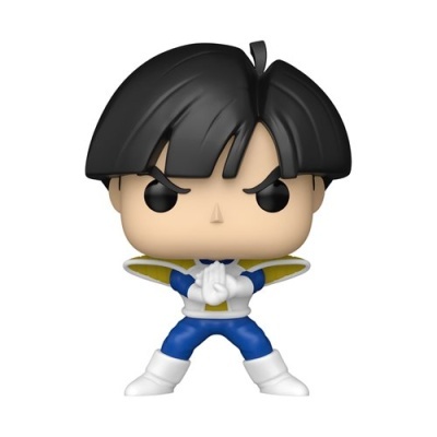Figura colecionável estilo Funko Pop de personagem com fato azul e cabelo preto