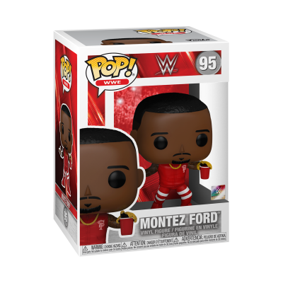 Funko Pop! WWE Montez Ford número 95 numa caixa original