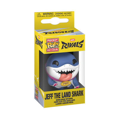 Chaveiro Funko Pop! Jeff The Land Shark azul com colar amarelo