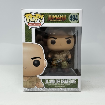 Figura Funko Pop! Dr. Smolder Bravestone Jumanji numa caixa transparente