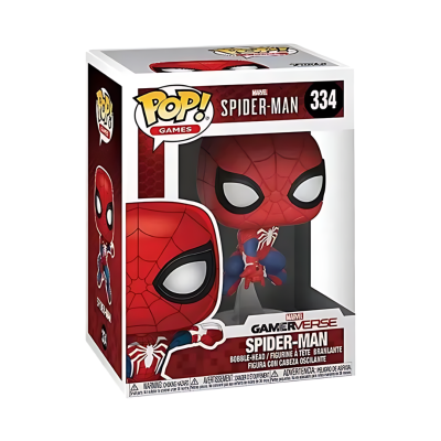 Figura Funko Pop! de Spider-Man da Marvel, número 334, série Gamerverse, em caixa