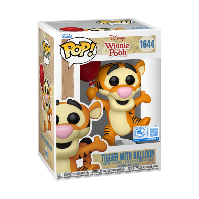 Figura Funko Pop Tigger com balão na embalagem
