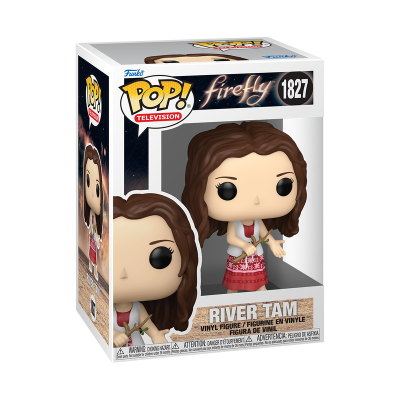 Figura Funko Pop River Tam da série Firefly na embalagem
