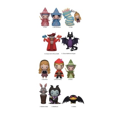 Bonecos de pelúcia coloridos com personagens de contos de fadas