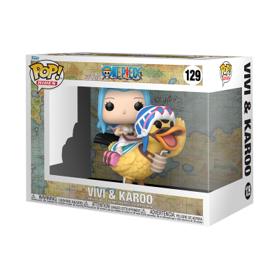 Caixa com figura Funko Pop! Vivi e Karoo de One Piece, número 129