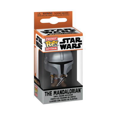 Chaveiro POP! The Mandalorian em embalagem Star Wars