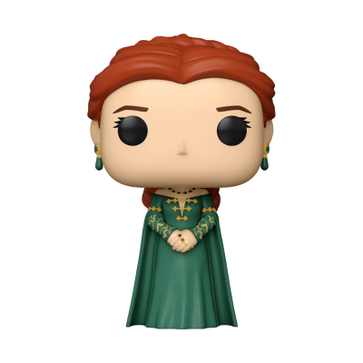Figura Funko Pop de mulher com vestido verde e cabelo ruivo