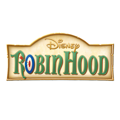 Logotipo Disney Robin Hood com seta num alvo