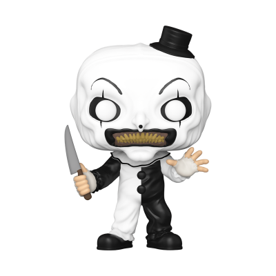 Figura colecionável Funko Pop de palhaço com faca