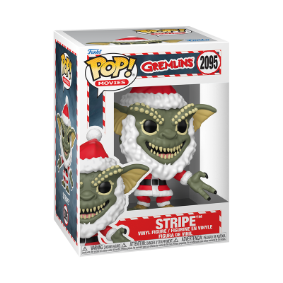 Figura Funko Pop! Stripe de Gremlins em roupa de Pai Natal na caixa