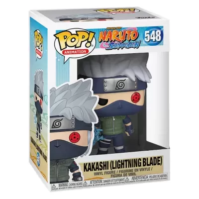 Figura de vinil Kakashi (Lightning Blade) da série Naruto Shippuden na embalagem Pop! Animation