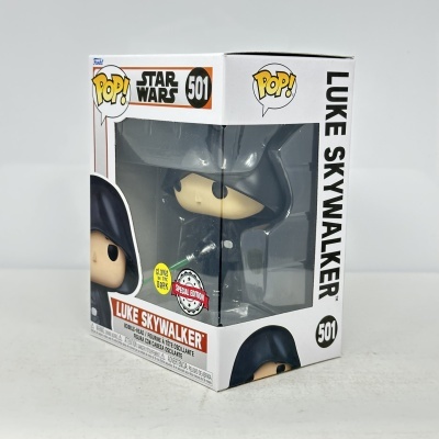 Figura colecionável Funko Pop Luke Skywalker de Star Wars na caixa