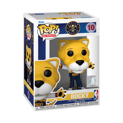 Figura Funko Pop! mascote Rocky do Denver Nuggets em embalagem