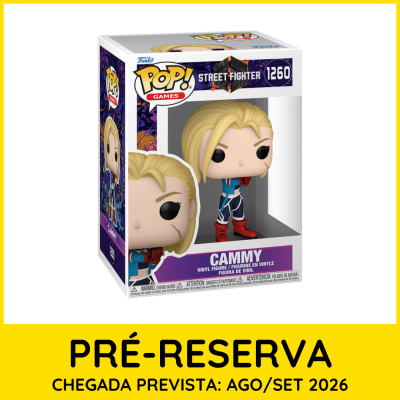 Figura Funko Pop! Cammy de Street Fighter na caixa