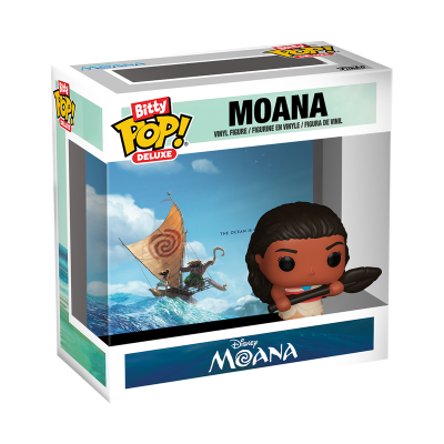 Figura de vinil Moana Bitty Pop Deluxe em caixa com tema marítimo