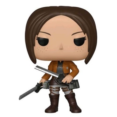 Figura Funko Pop personagem feminina com casaco castanho e botas