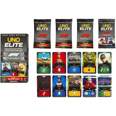 Pack e cartas do jogo de cartas UNO ELITE Fórmula 1