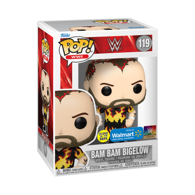 Figura vinílica Pop! WWE Bam Bam Bigelow em caixa