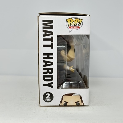 Caixa de brinquedos Funko Pop WWE Matthardy com janela transparente